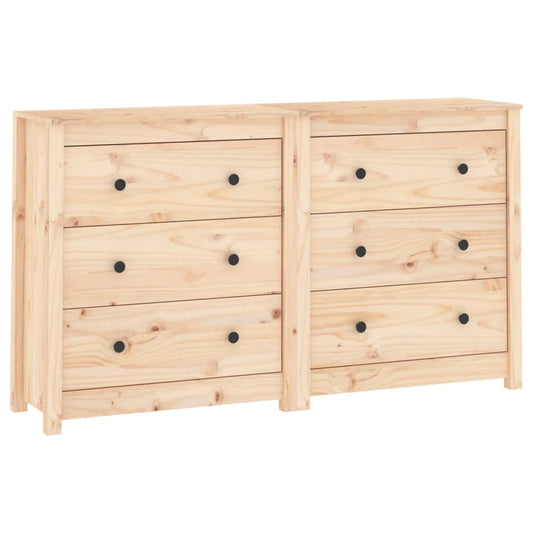 vidaXL Ντουλάπι 140x35x80 εκ. από Μασίφ Ξύλο Πεύκου
