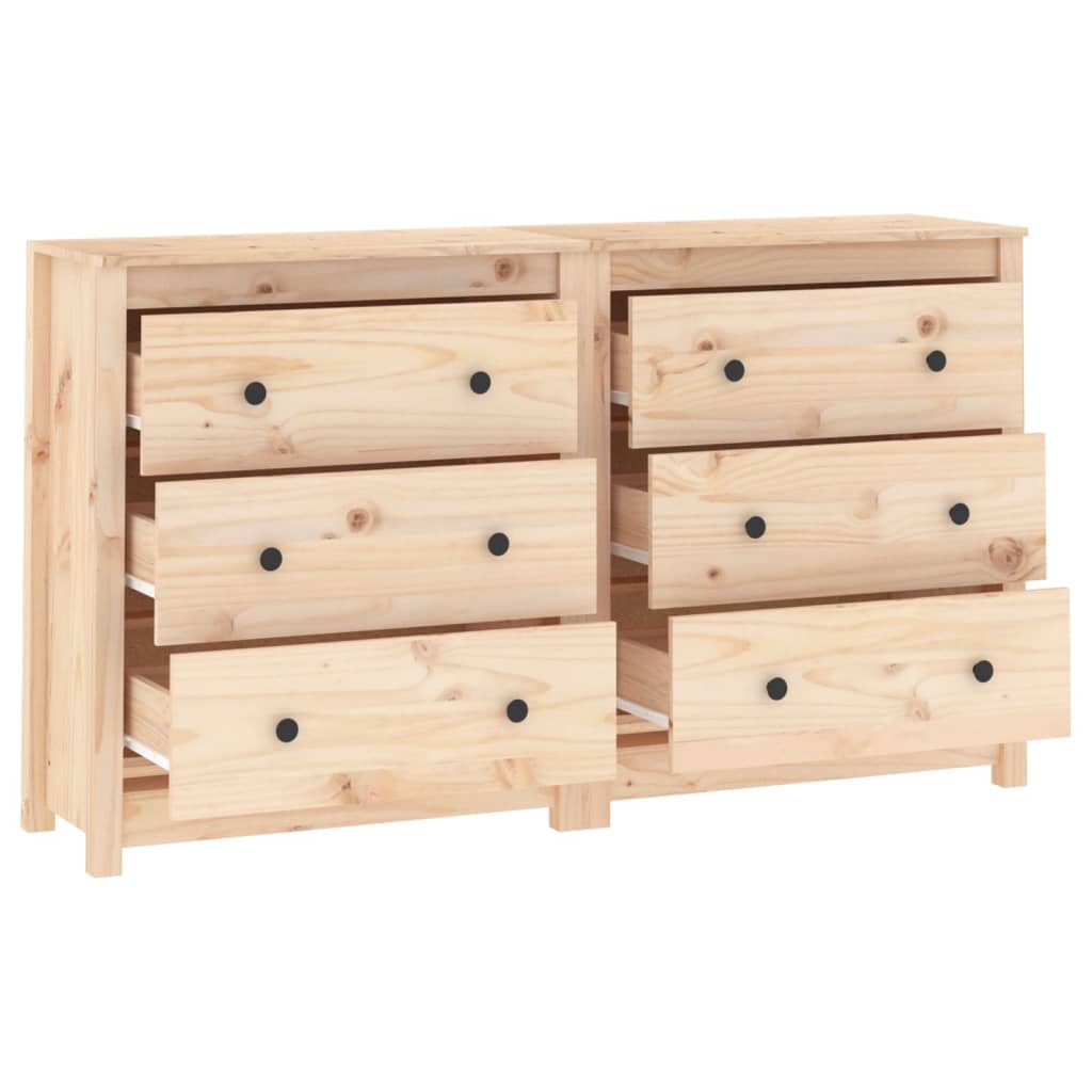 vidaXL Ντουλάπι 140x35x80 εκ. από Μασίφ Ξύλο Πεύκου