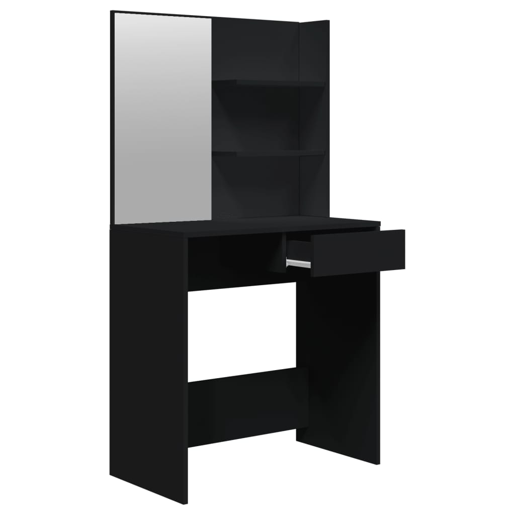 vidaXL Μπουντουάρ Σετ Μαύρο 74,5 x 40 x 141 εκ.