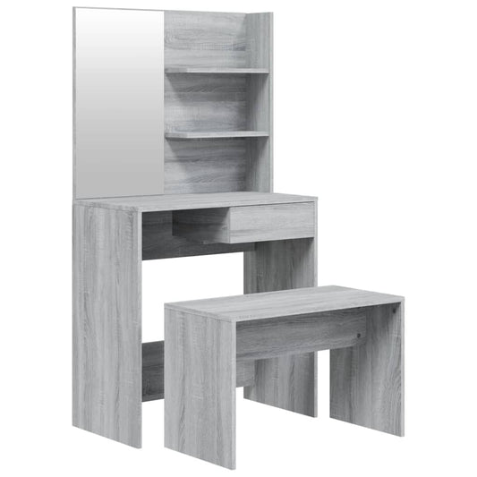 vidaXL Μπουντουάρ Σετ Γκρι Sonoma 74,5 x 40 x 141 εκ.