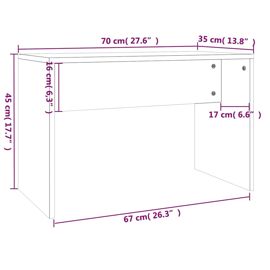 vidaXL Μπουντουάρ Σετ Sonoma Δρυς 86,5x35x136 εκ.