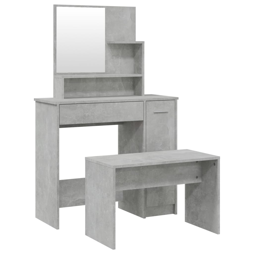 vidaXL Μπουντουάρ Σετ Γκρι Σκυροδέματος 86,5x35x136 εκ.