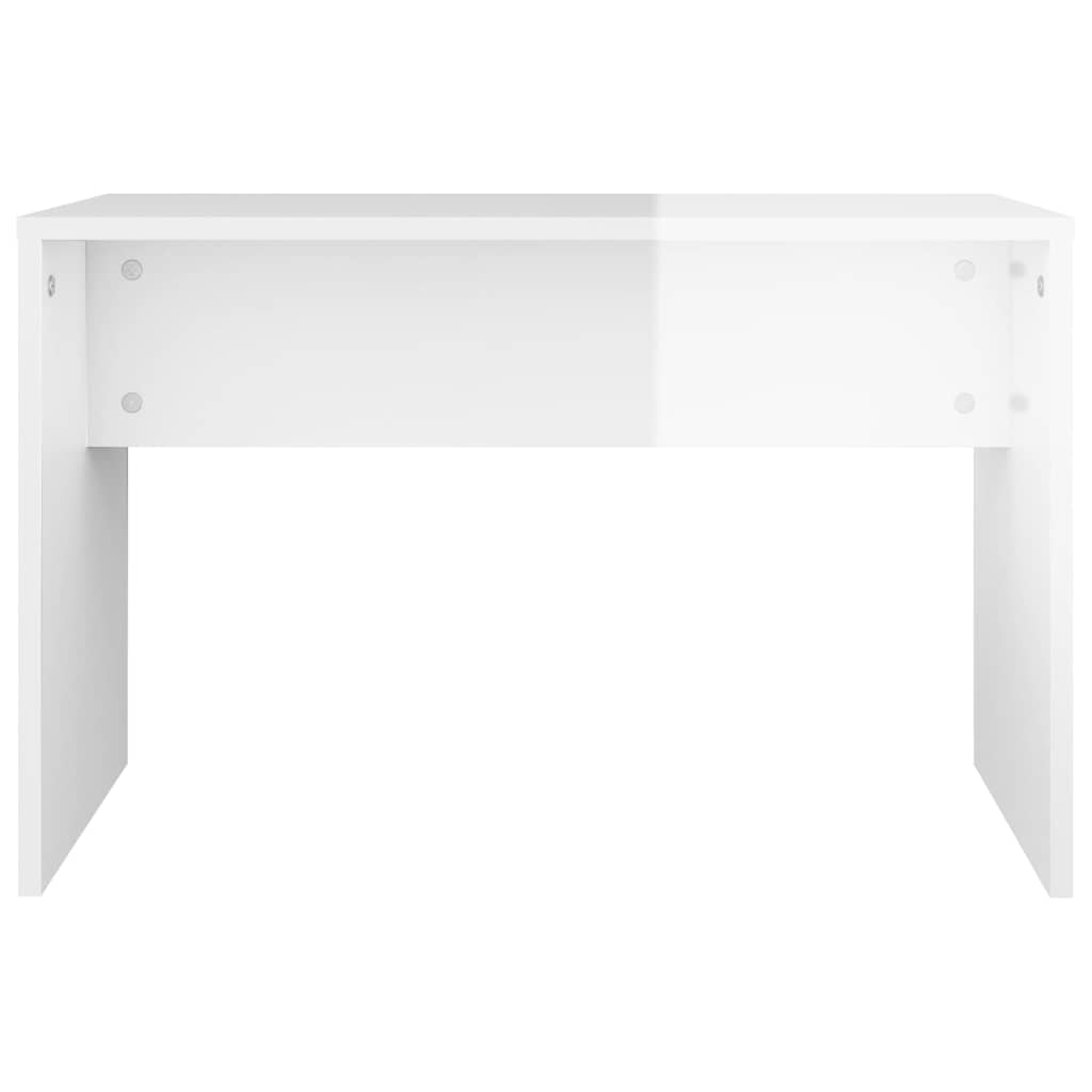 vidaXL Μπουντουάρ Σετ Γυαλιστερό Λευκό 86,5x35x136 εκ.