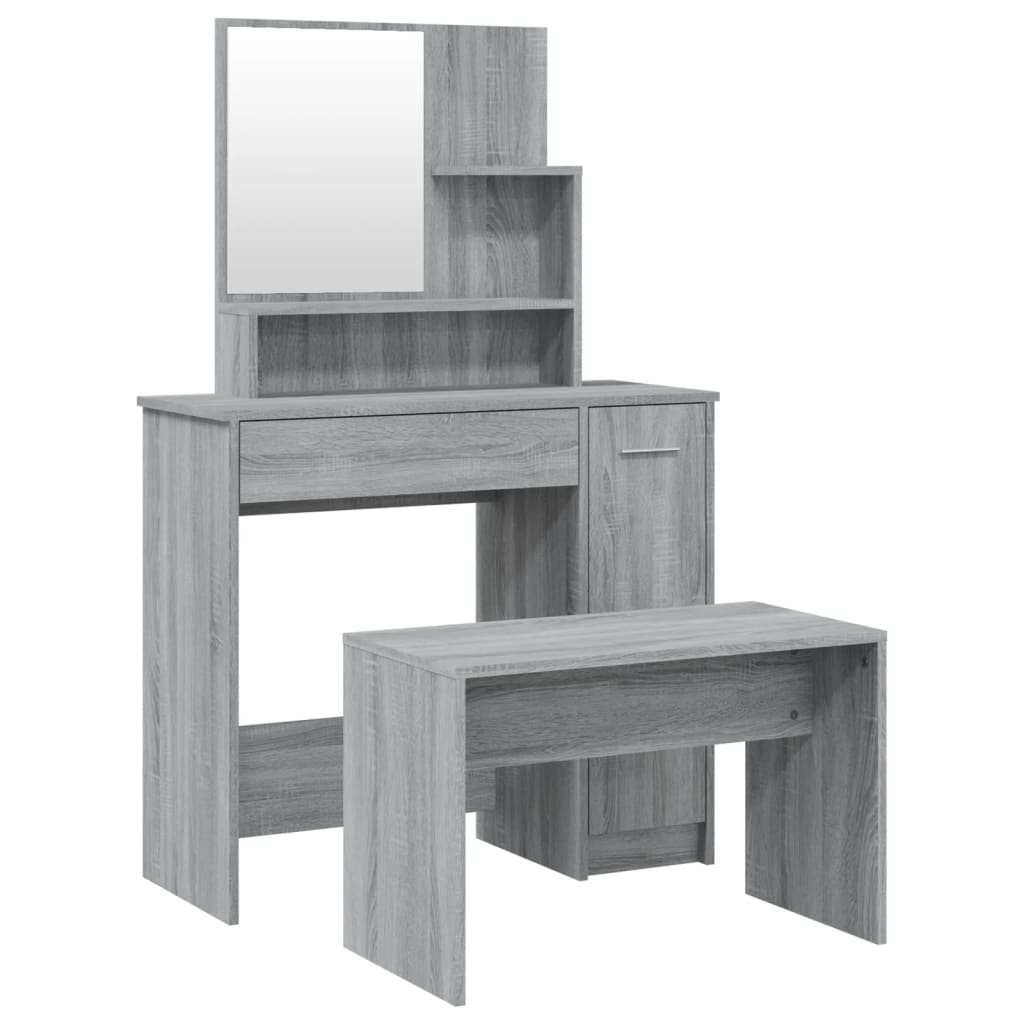 vidaXL Μπουντουάρ Σετ Γκρι Sonoma 86,5x35x136 εκ.