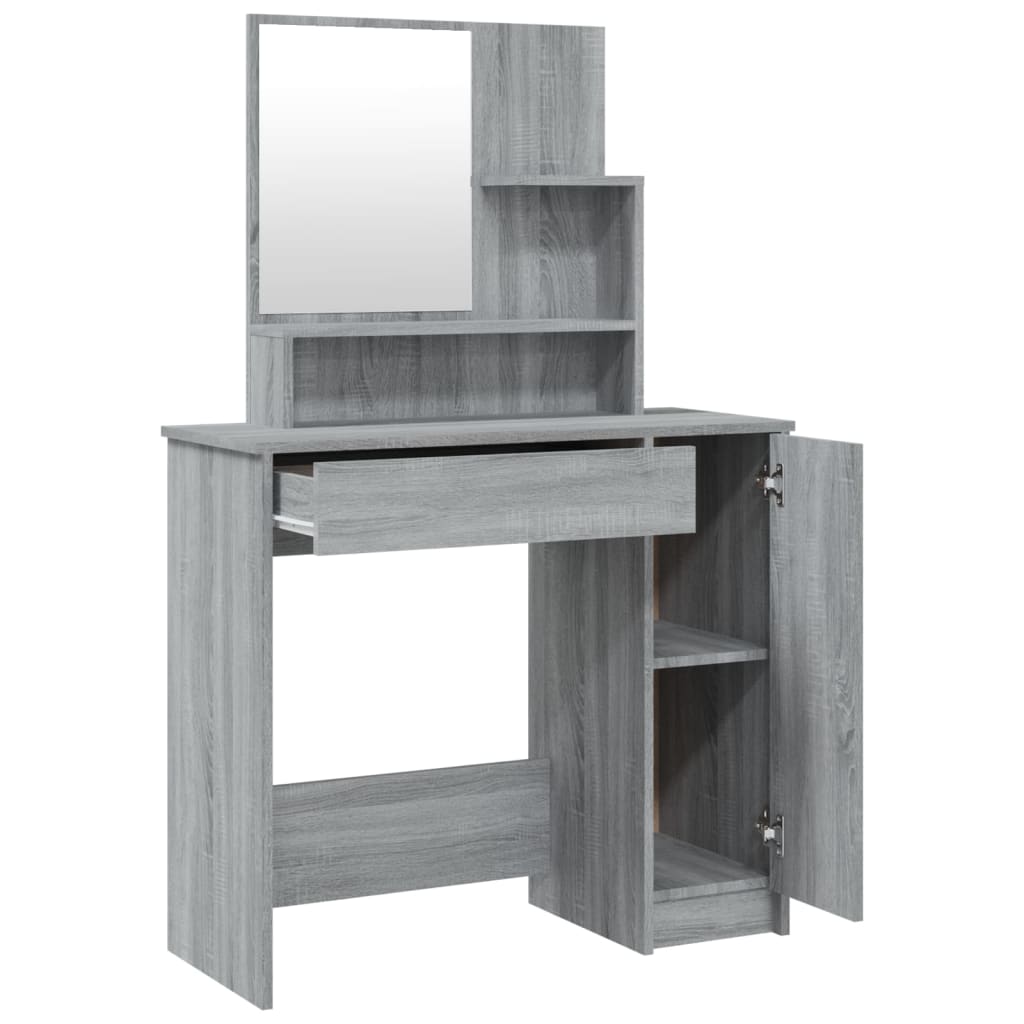 vidaXL Μπουντουάρ Σετ Γκρι Sonoma 86,5x35x136 εκ.