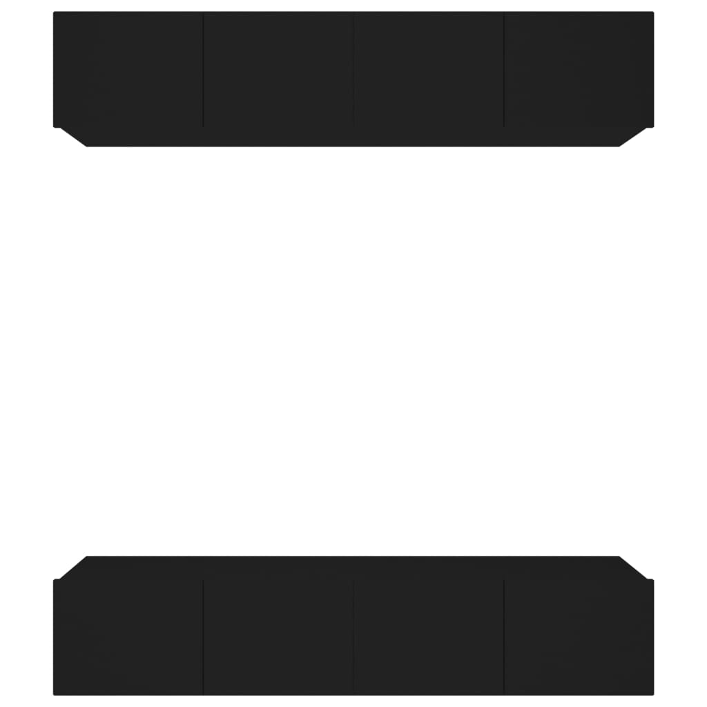 vidaXL Έπιπλα Τηλεόρασης 4 τεμ. Μαύρα 80x30x30 εκ. Επεξεργασμένο Ξύλο