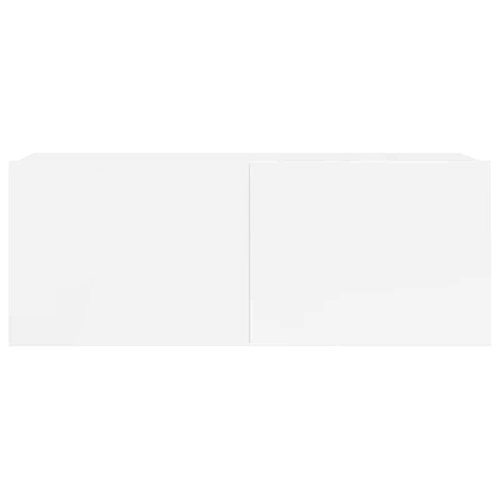 vidaXL Σετ Επίπλου Τηλεόρασης 5 Τεμαχίων Λευκό από Επεξεργασμένο Ξύλο