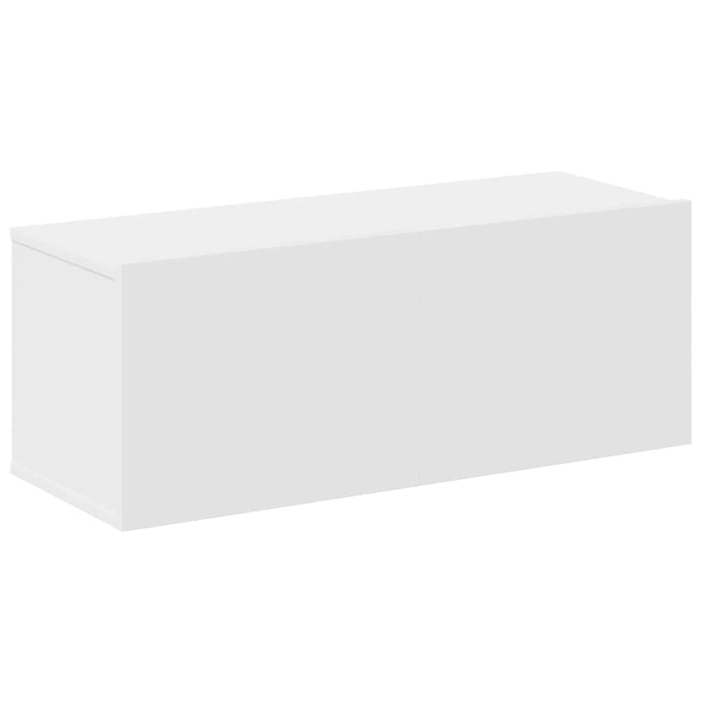 vidaXL Σετ Επίπλου Τηλεόρασης 4 Τεμαχίων Λευκό από Επεξεργασμένο Ξύλο