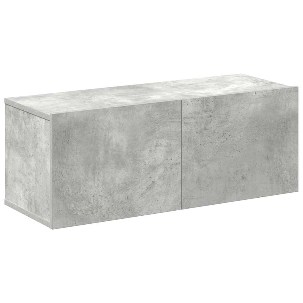 vidaXL Σετ Επίπλων Τηλεόρασης 4Τεμαχίων Γκρι Σκυρ. Επεξεργασμένο Ξύλο