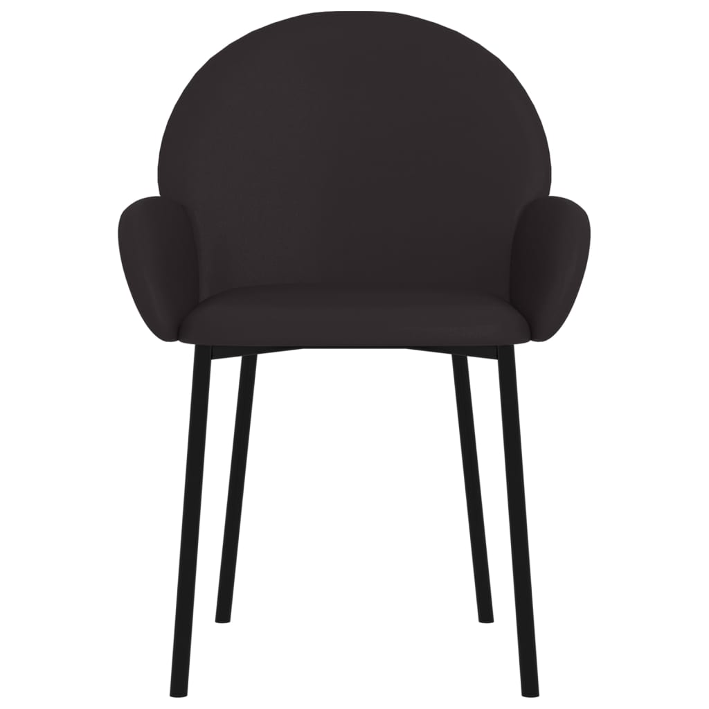 vidaXL Καρέκλες Τραπεζαρίας 2 τεμ. Μαύρες Συνθ. Δέρμα