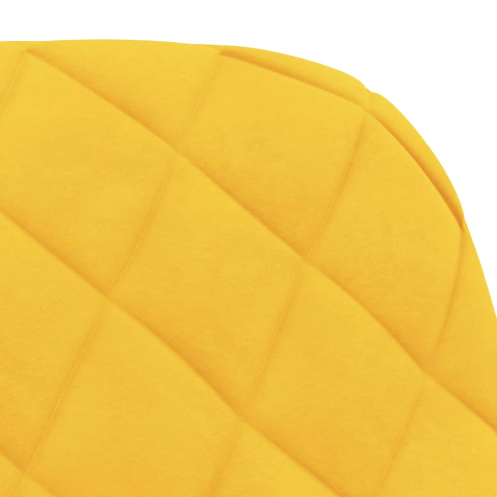 vidaXL Καρέκλες Τραπεζαρίας 2 τεμ. Κίτρινες Βελούδινες