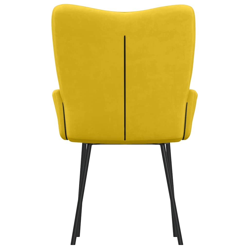 vidaXL Καρέκλες Τραπεζαρίας 2 τεμ. Κίτρινες Βελούδινες