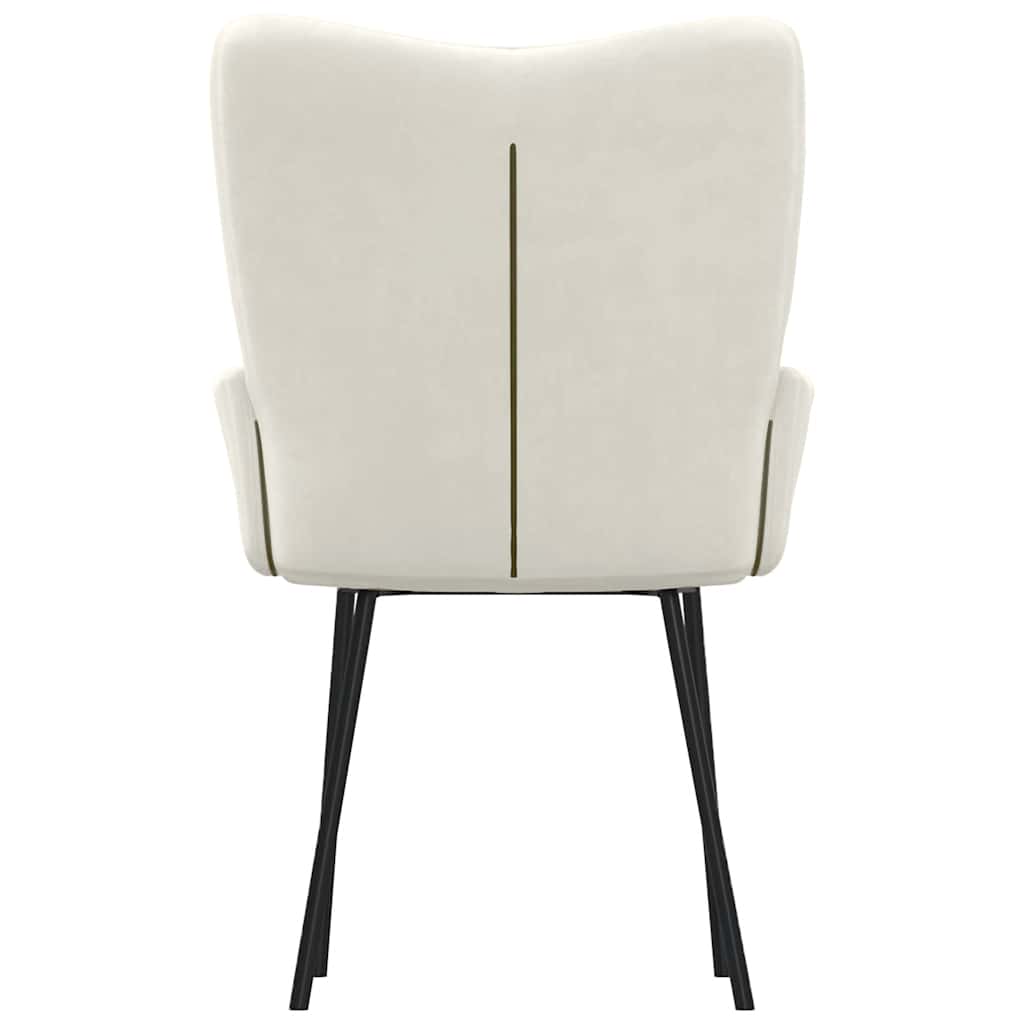 vidaXL Καρέκλες Τραπεζαρίας 2 τεμ. Κρεμ Βελούδινες