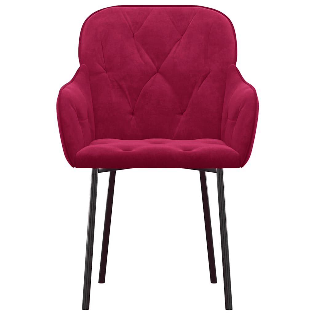 vidaXL Καρέκλες Τραπεζαρίας 2 τεμ. Μπορντό Βελούδινες