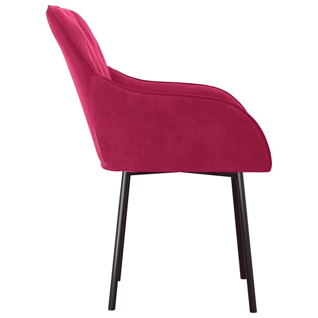 vidaXL Καρέκλες Τραπεζαρίας 2 τεμ. Μπορντό Βελούδινες