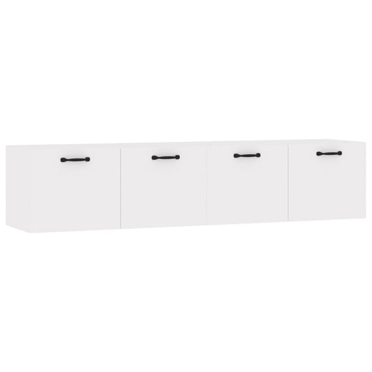 vidaXL Ντουλάπια Τοίχου 2 Τεμ. Λευκά 60 x 36,5 x 35 εκ. Επεξ. Ξύλο