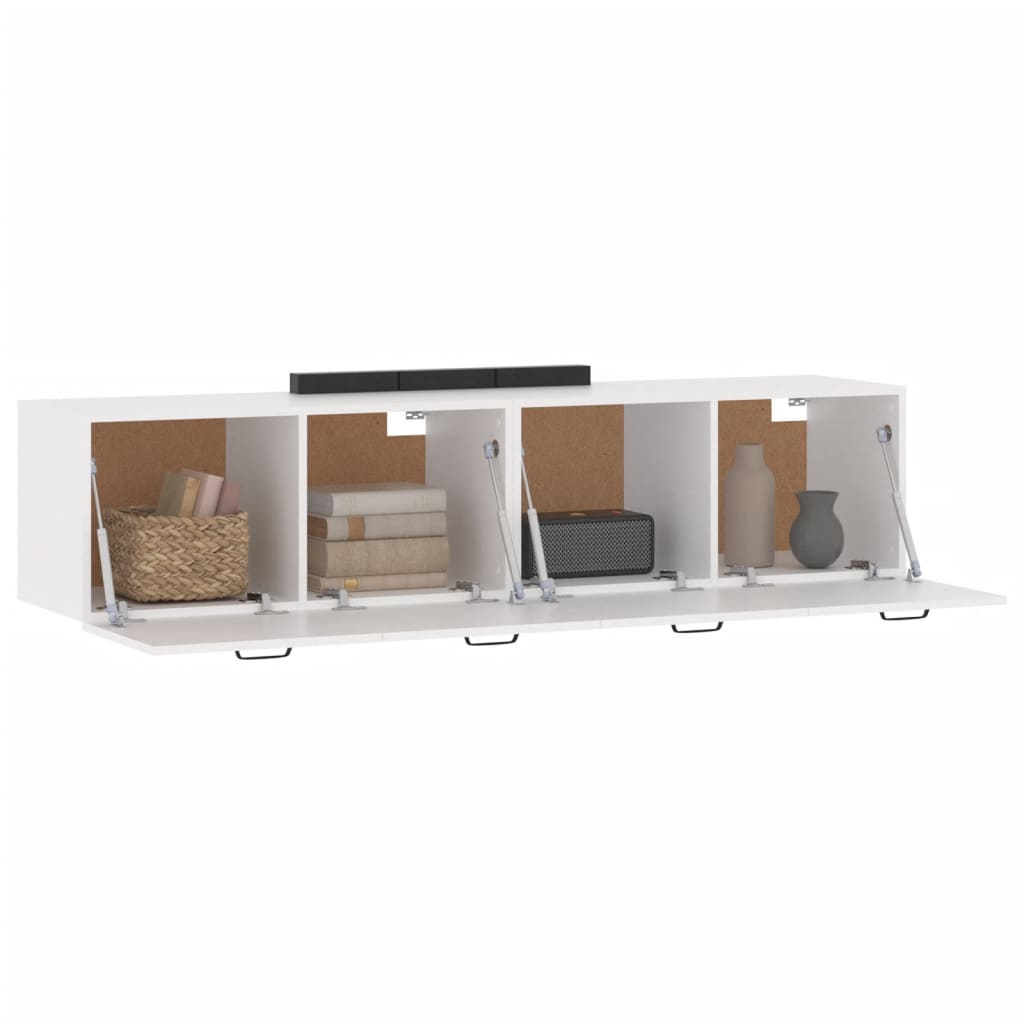 vidaXL Ντουλάπια Τοίχου 2 Τεμ. Λευκά 60 x 36,5 x 35 εκ. Επεξ. Ξύλο