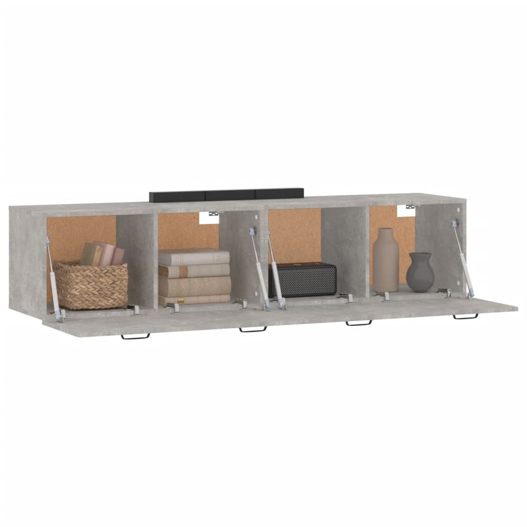 vidaXL Ντουλάπια Τοίχου 2 τεμ. Γκρι Σκυρ. 60x36,5x35 εκ. Επεξ. Ξύλο