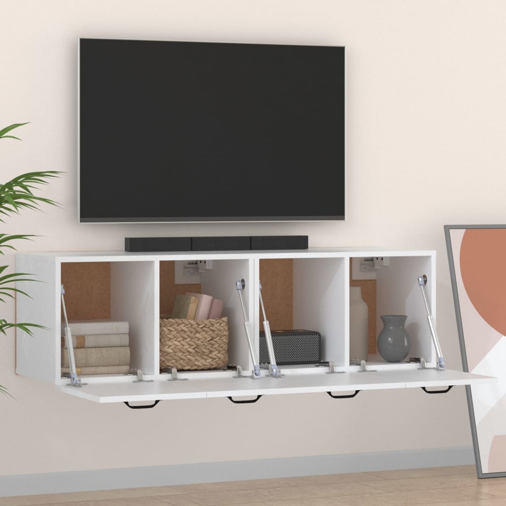 vidaXL Ντουλάπια Τοίχου 2 τεμ. Λευκά 80x35x36,5 εκ. Επεξ. Ξύλο