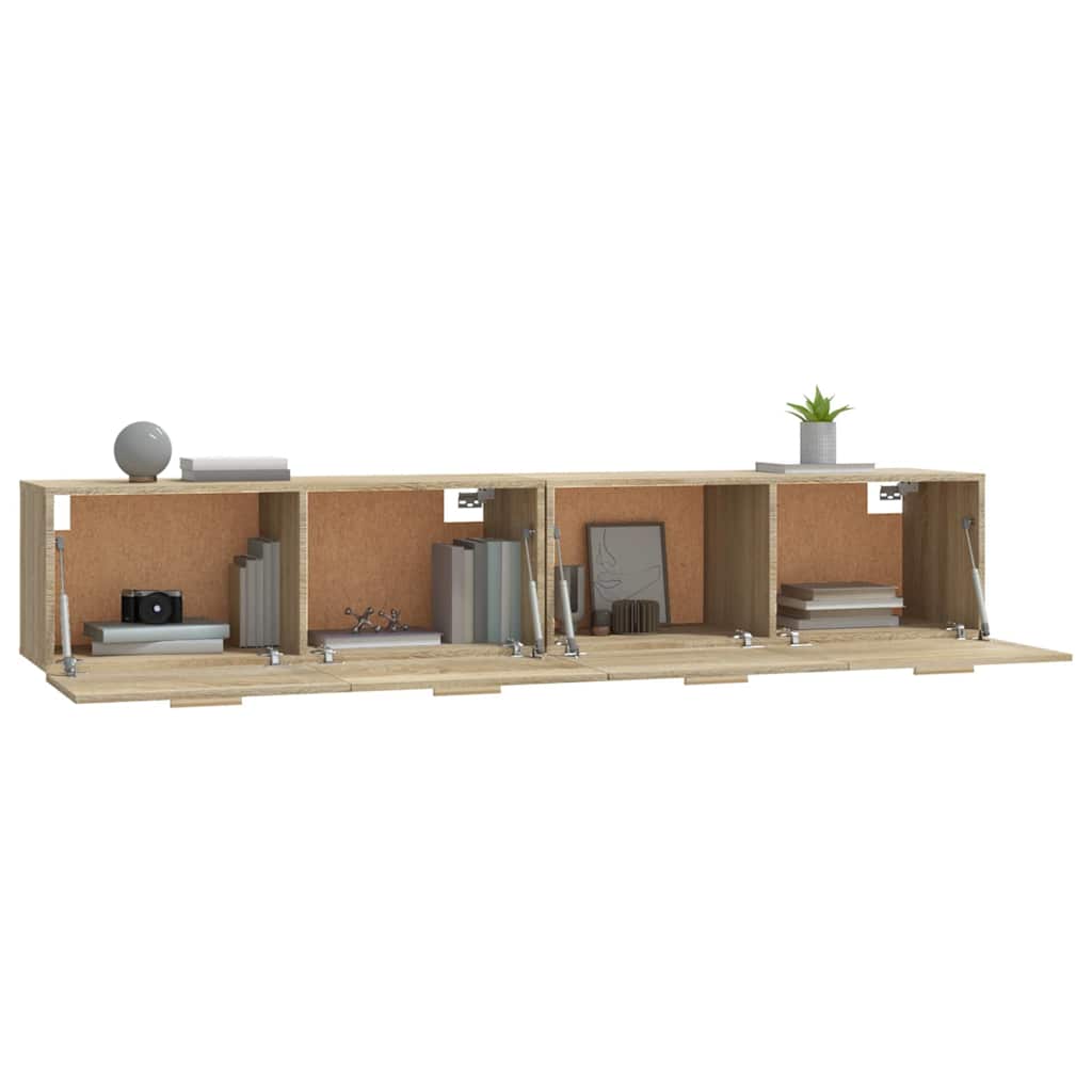 vidaXL Ντουλάπια Τοίχου 2 τεμ. Sonoma Δρυς 100x36,5x35 εκ. Επεξ. Ξύλο