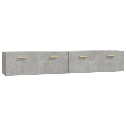 vidaXL Ντουλάπια Τοίχου 2 τεμ. Γκρι Σκυρ. 100x36,5x35 εκ. Επεξ. Ξύλο