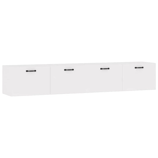 vidaXL Ντουλάπια Τοίχου 2 Τεμ. Λευκά 100x36,5x35εκ. Επεξεργασμένο Ξύλο