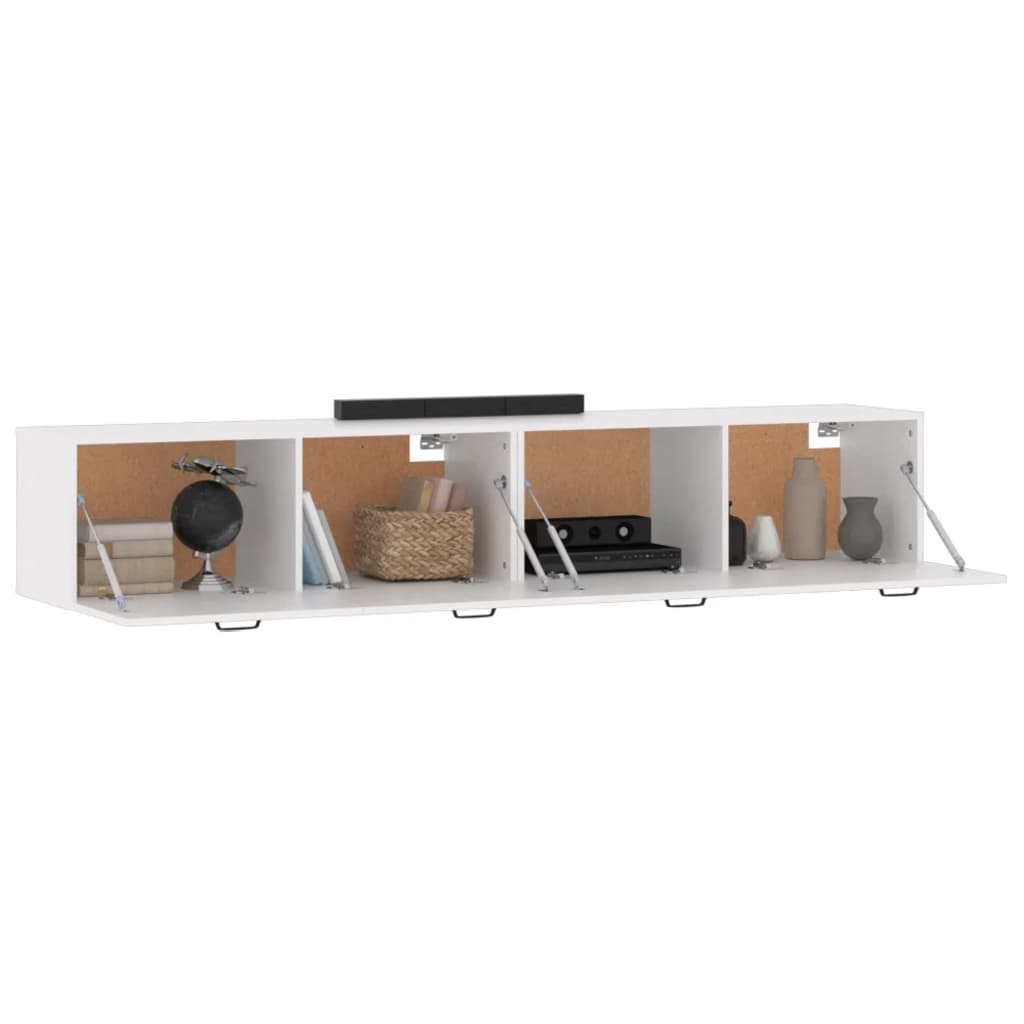 vidaXL Ντουλάπια Τοίχου 2 Τεμ. Λευκά 100x36,5x35εκ. Επεξεργασμένο Ξύλο