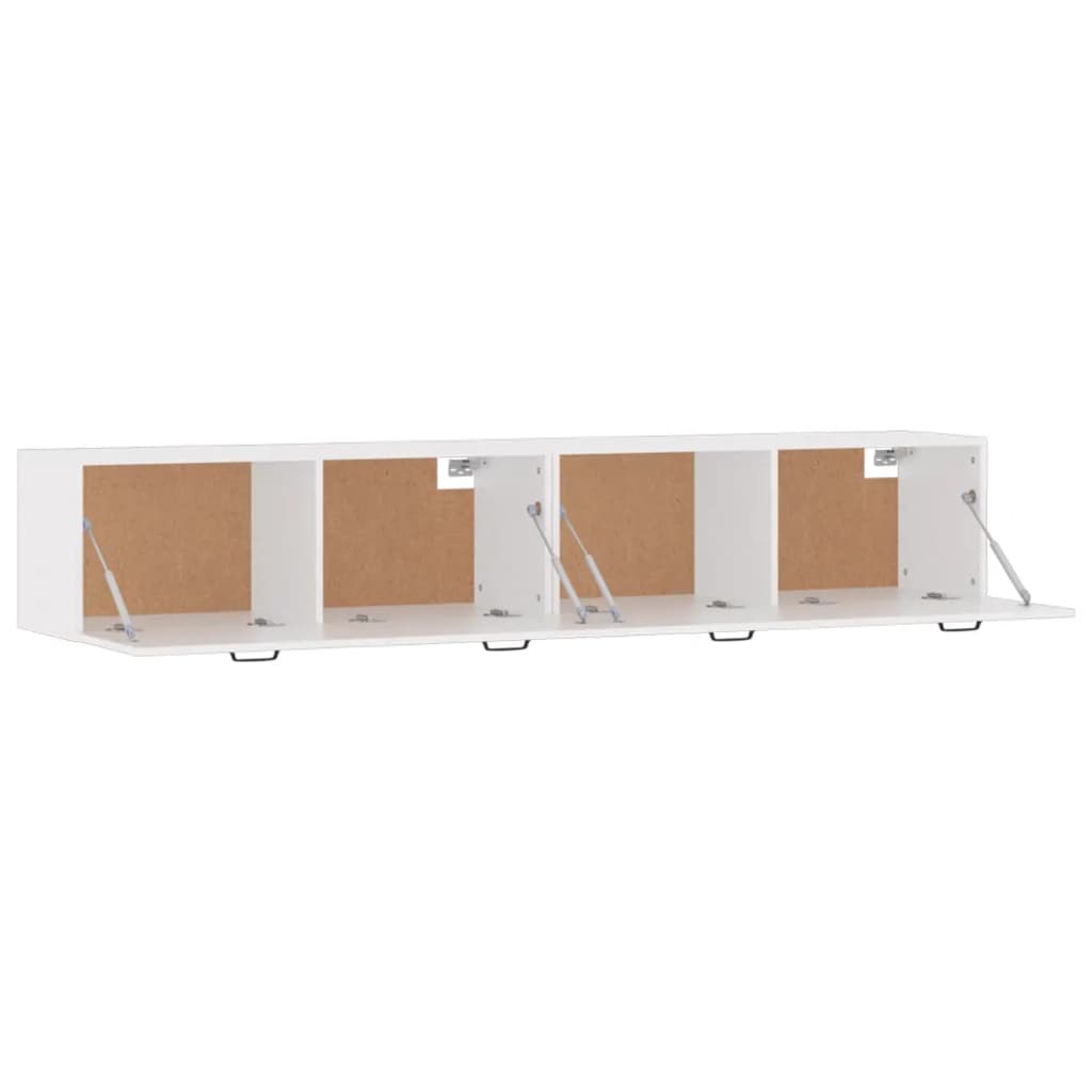 vidaXL Ντουλάπια Τοίχου 2 Τεμ. Λευκά 100x36,5x35εκ. Επεξεργασμένο Ξύλο