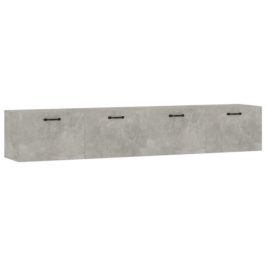 vidaXL Ντουλάπια Τοίχου 2 τεμ. Γκρι Σκυρ. 100x36,5x35 εκ. Επεξ. Ξύλο