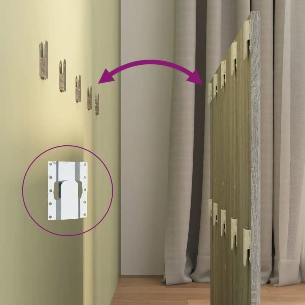 vidaXL Κεφαλάρι Κρεβατιού με Κομοδίνα Γκρι Sonoma Επεξεργασμένο Ξύλο