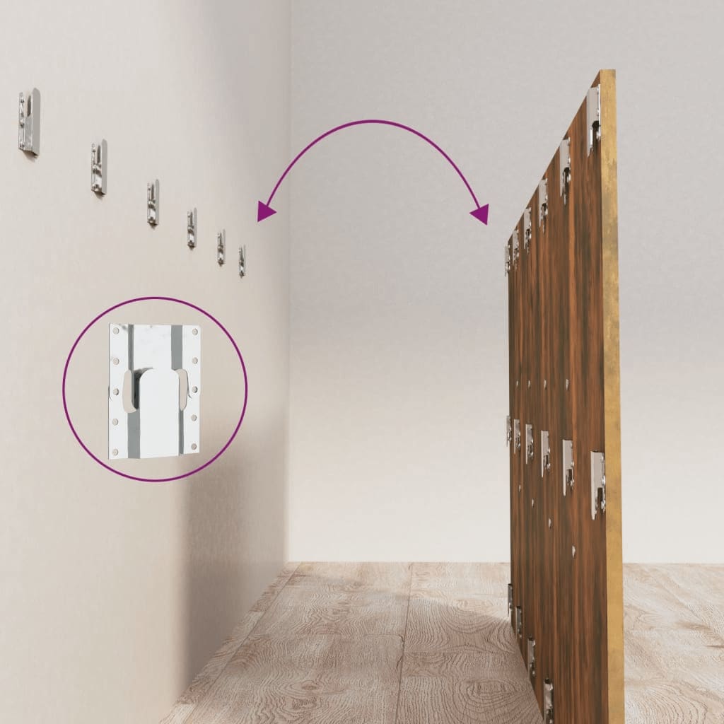 vidaXL Κεφαλάρι Κρεβατιού με Κομοδίνα Καπνιστή Δρυς Επεξεργασμένο Ξύλο