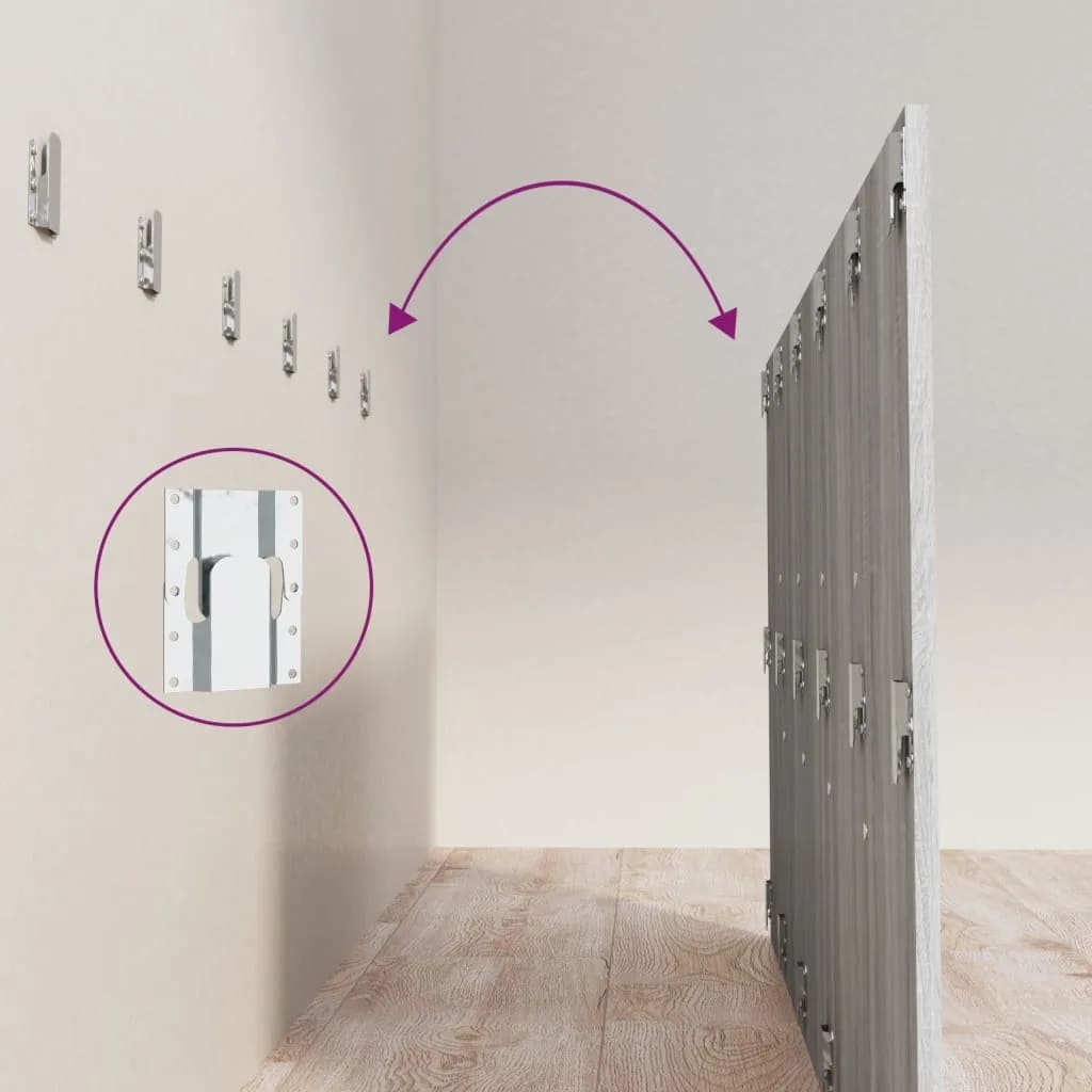 vidaXL Κεφαλάρι Κρεβατιού με Κομοδίνα Γκρι Sonoma Επεξεργασμένο Ξύλο