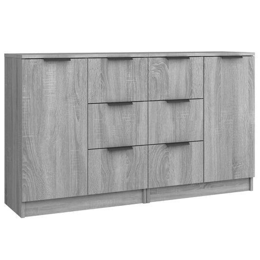 vidaXL Ντουλάπι 2 τεμ. Γκρι Sonoma 60x30x70 εκ. από Επεξεργασμένο Ξύλο