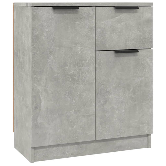 vidaXL Ντουλάπια 2 τεμ. Γκρι Σκυροδέματος 60x30x70 εκ. Επεξεργ. Ξύλο