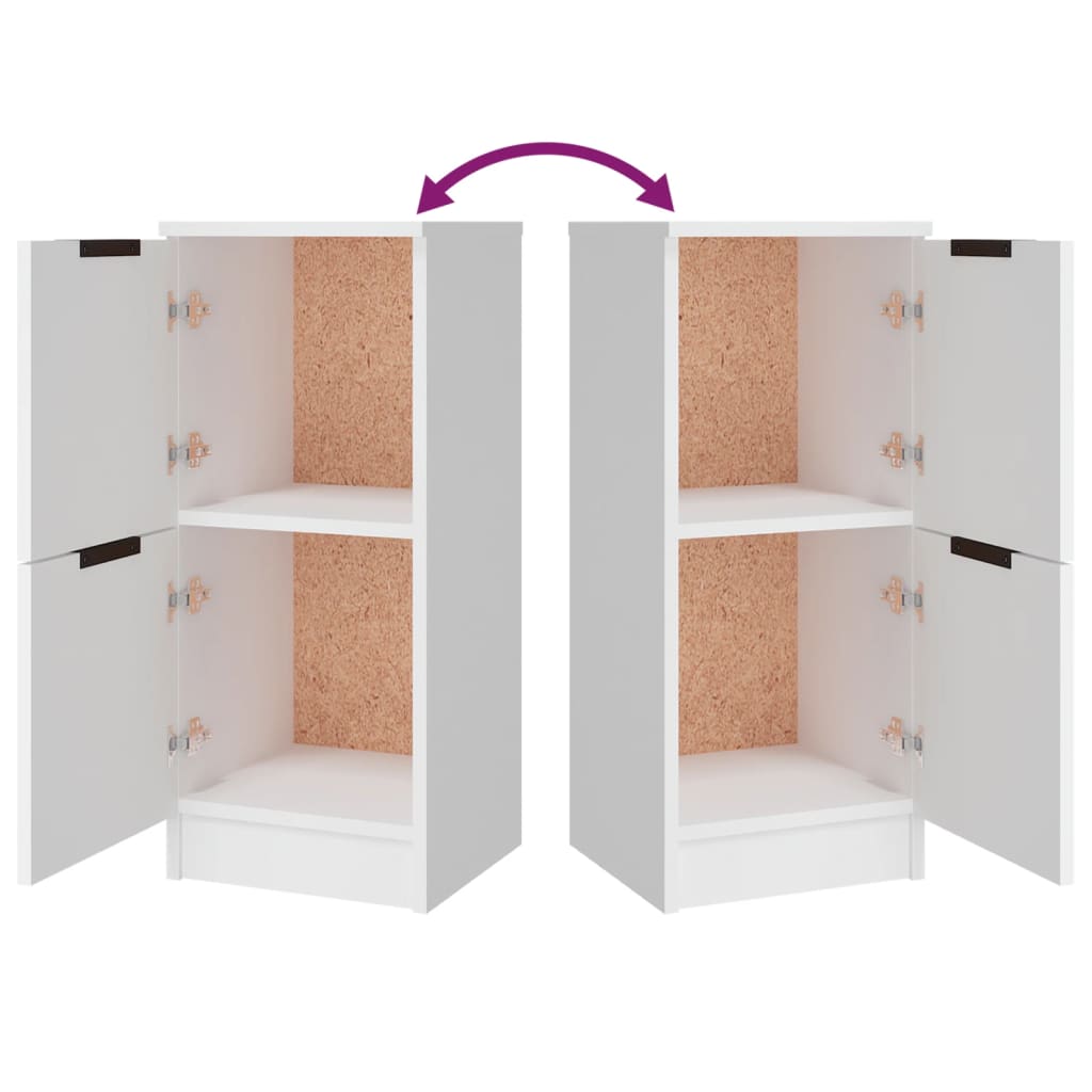 vidaXL Ντουλάπι 3 τεμ. Λευκό Επεξεργασμένο Ξύλο