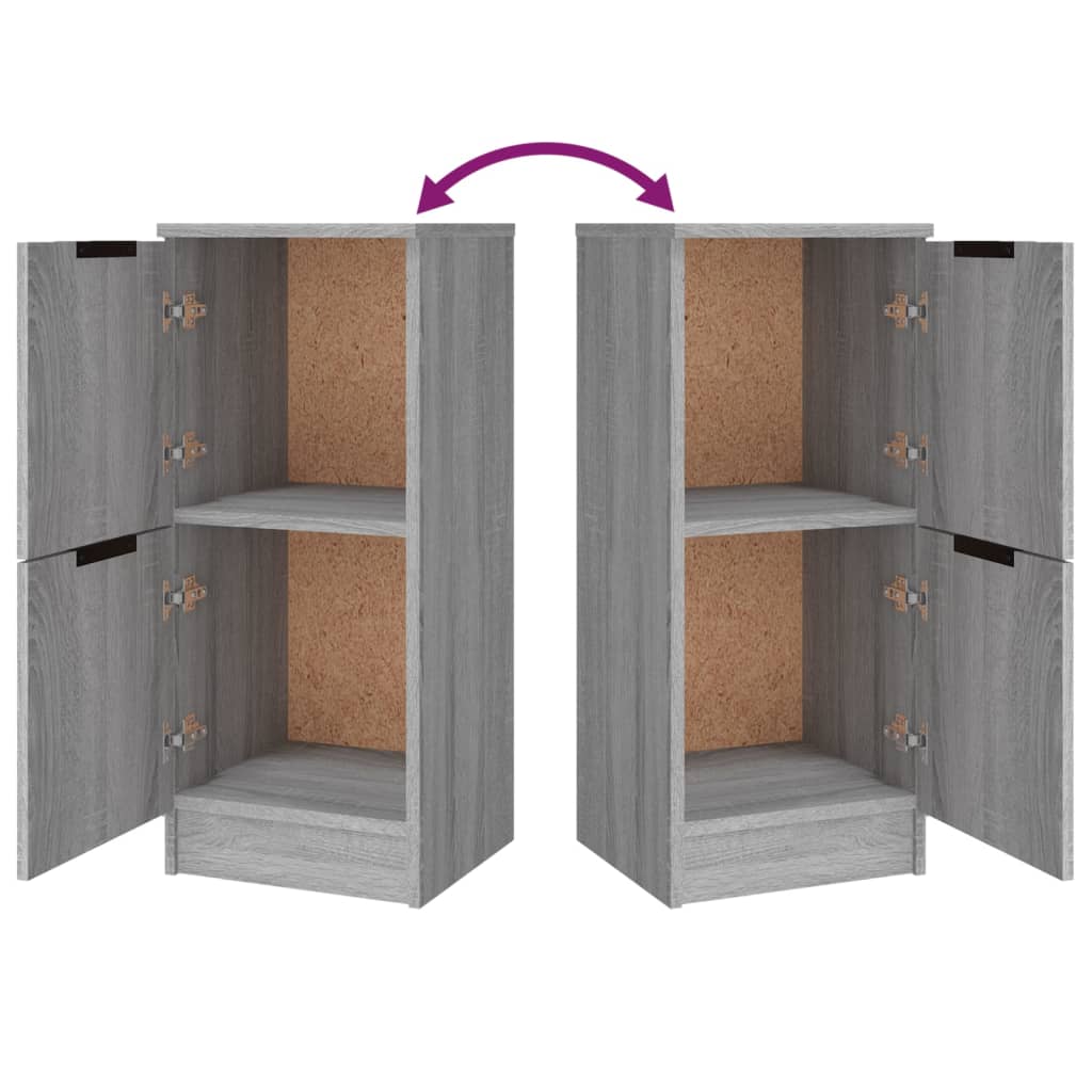 vidaXL Ντουλάπι 3 τεμ. Γκρι Sonoma από Επεξεργασμένο Ξύλο