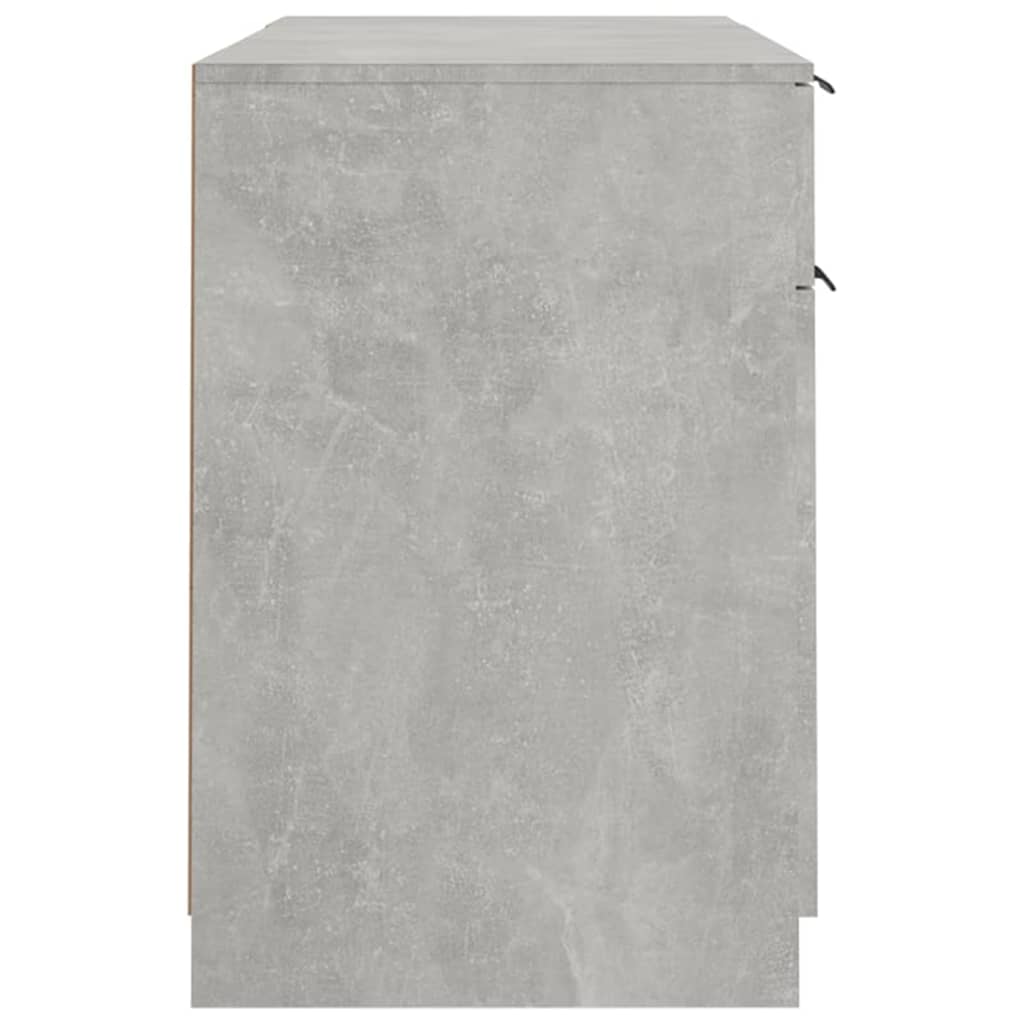 vidaXL Γραφείο με Βοηθ. Ντουλάπι Γκρι Σκυροδέματος Επεξεργασμένο Ξύλο