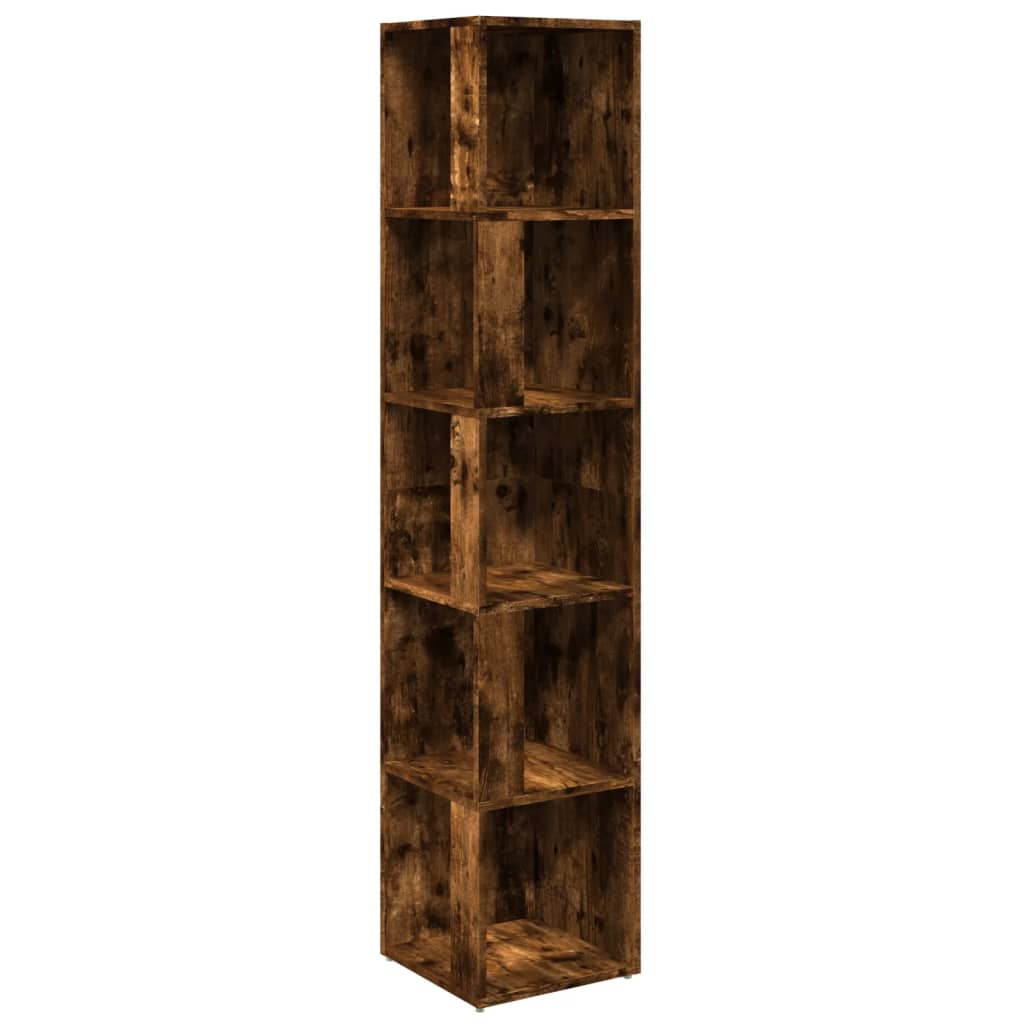 vidaXL Γωνιακό Έπιπλο Καπνιστή δρυς 33x33x164,5 εκ. από Επεξεργ. Ξύλο