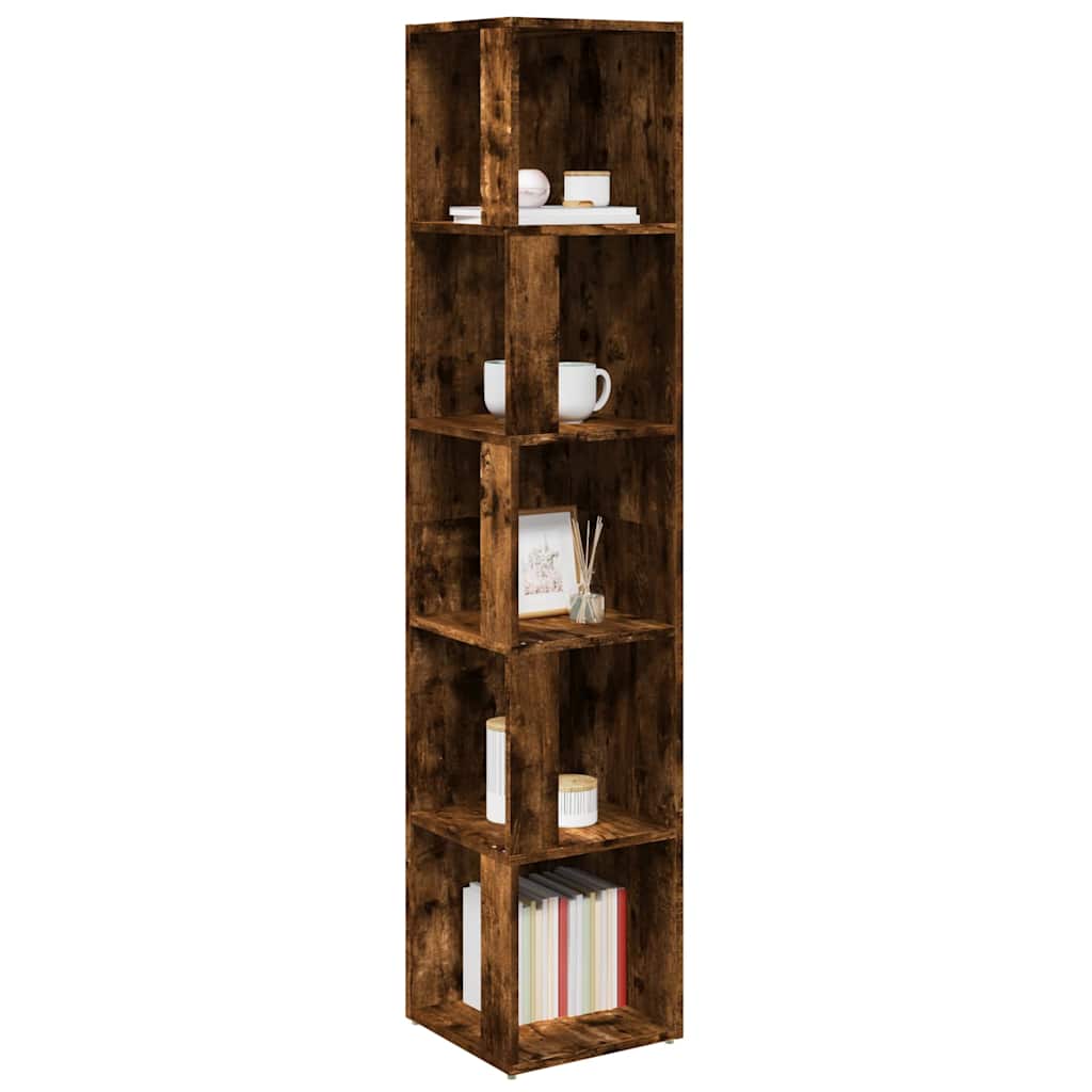 vidaXL Γωνιακό Έπιπλο Καπνιστή δρυς 33x33x164,5 εκ. από Επεξεργ. Ξύλο