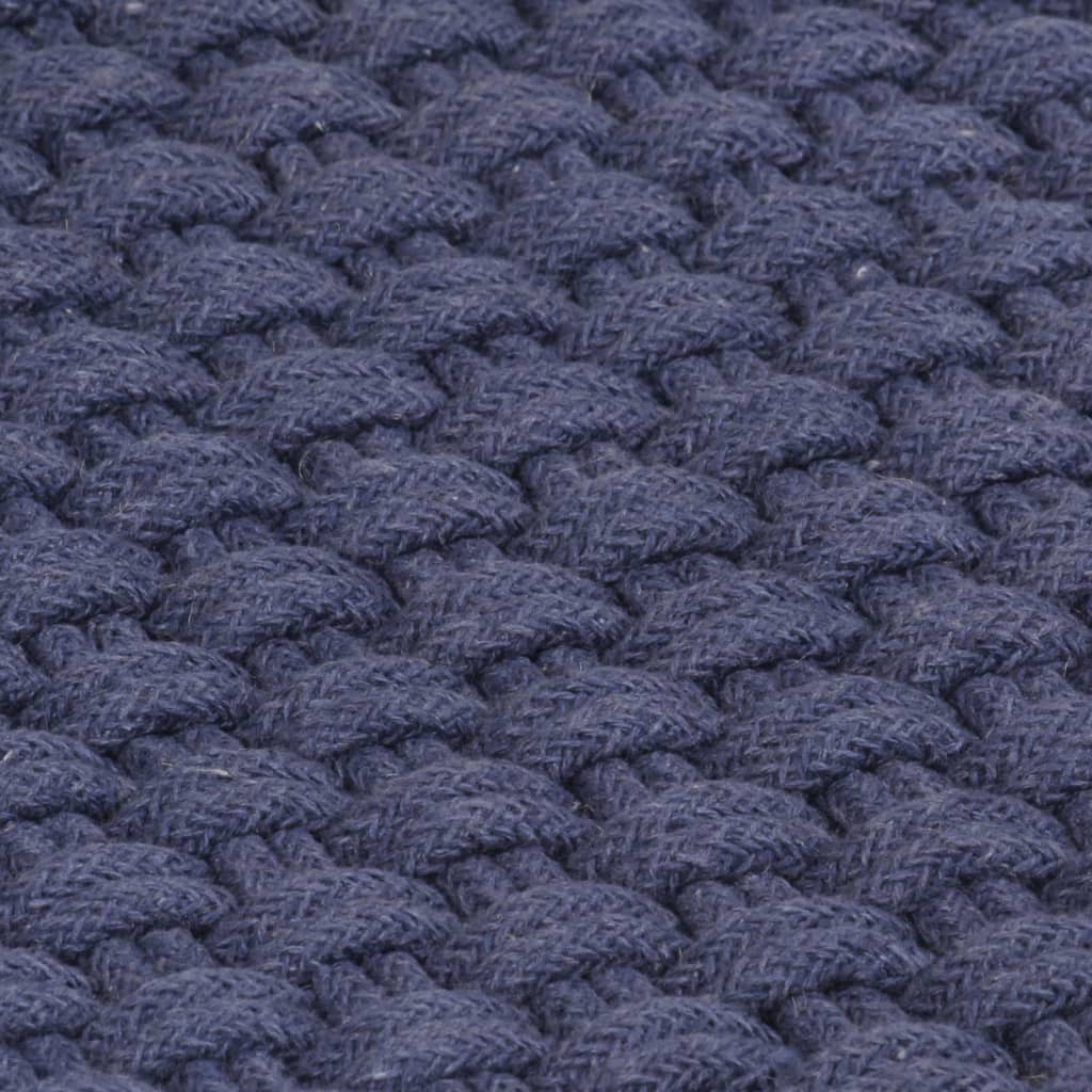 vidaXL Χαλί Ορθογώνιο Ναυτικό Μπλε 160 x 230 εκ. Βαμβάκι