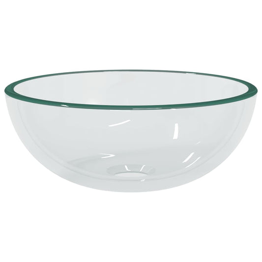 vidaXL Νιπτήρας Διάφανος 30 x 12 εκ. από Ψημένο Γυαλί