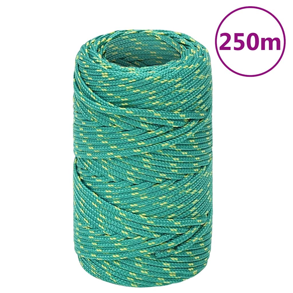 vidaXL Σχοινί Ναυτιλίας Πράσινο 2 χιλ. 250 μ. από Πολυπροπυλένιο