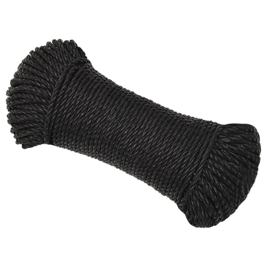 vidaXL Σχοινί Εργασίας Μαύρο 3 χιλ. 250 μ. από Πολυπροπυλένιο