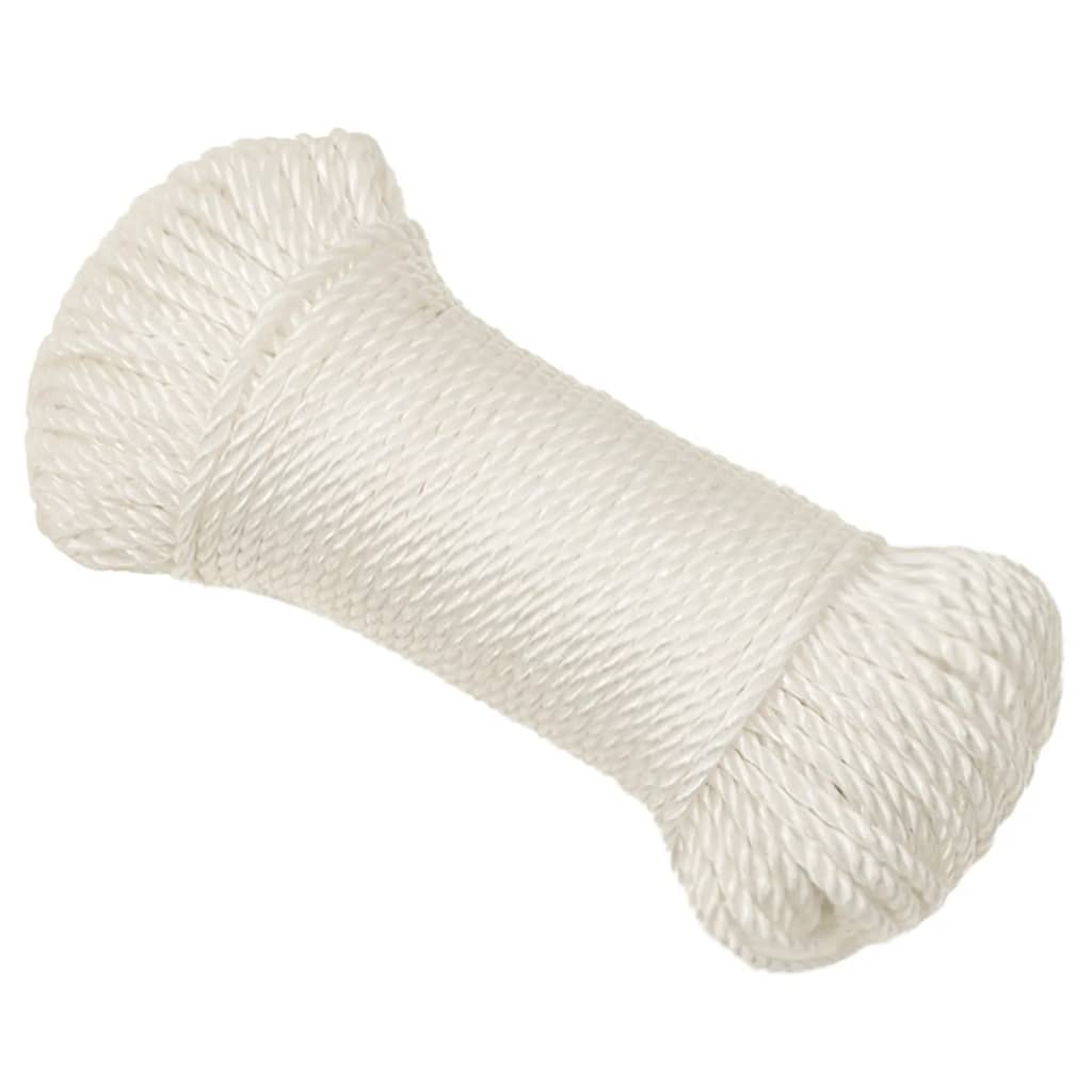 vidaXL Σχοινί Εργασίας Λευκό 6 χιλ. 100 μ. από Πολυπροπυλένιο