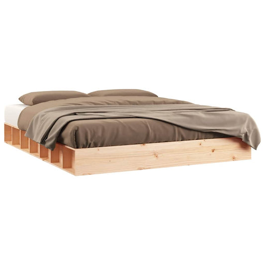 vidaXL Πλαίσιο Κρεβατιού 150 x 200 εκ. Μασίφ Ξύλο King Size