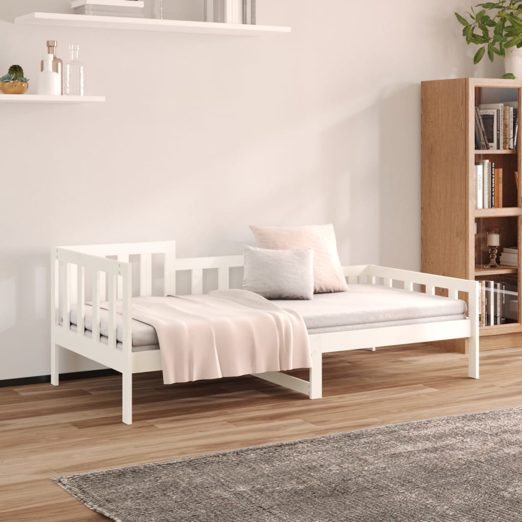 vidaXL Καναπές Κρεβάτι Χωρίς Στρώμα Λευκό 80x200 εκ. Μασίφ Ξύλο Πεύκου