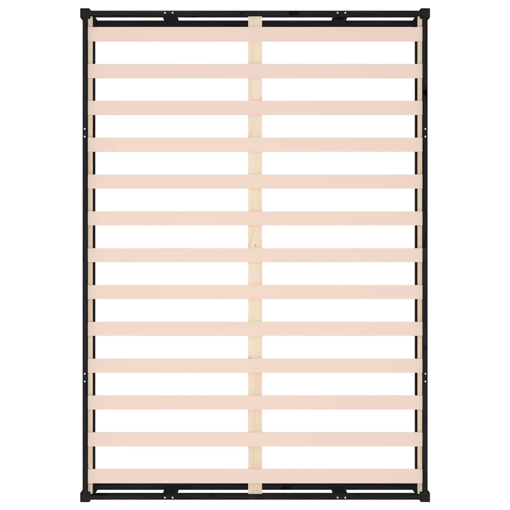 vidaXL Πλαίσιο Κρεβατιού Μαύρο 160 x 200 εκ. από Μασίφ Ξύλο