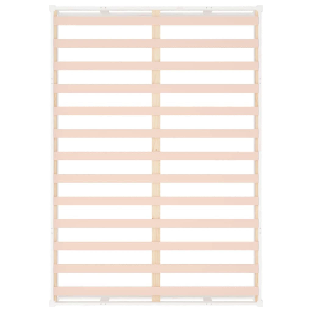 vidaXL Πλαίσιο Κρεβατιού Λευκό 200 x 200 εκ. από Μασίφ Ξύλο