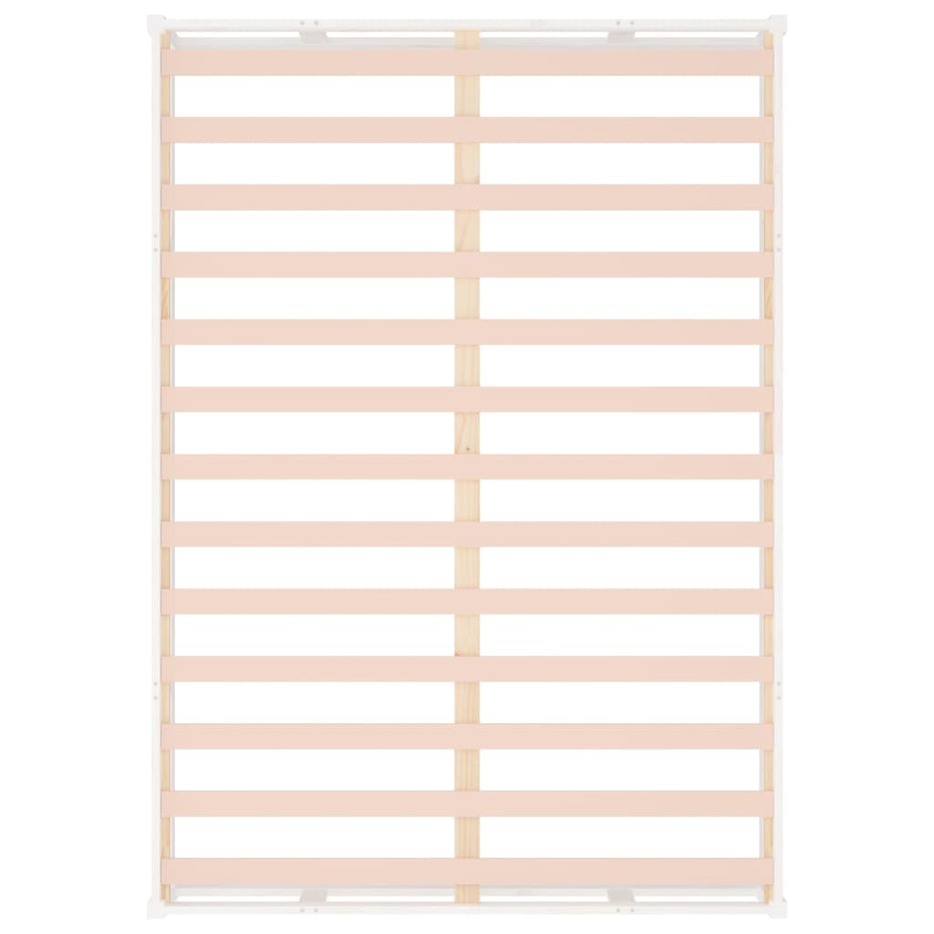 vidaXL Πλαίσιο Κρεβατιού Λευκό 140 x 190 εκ. από Μασίφ Ξύλο