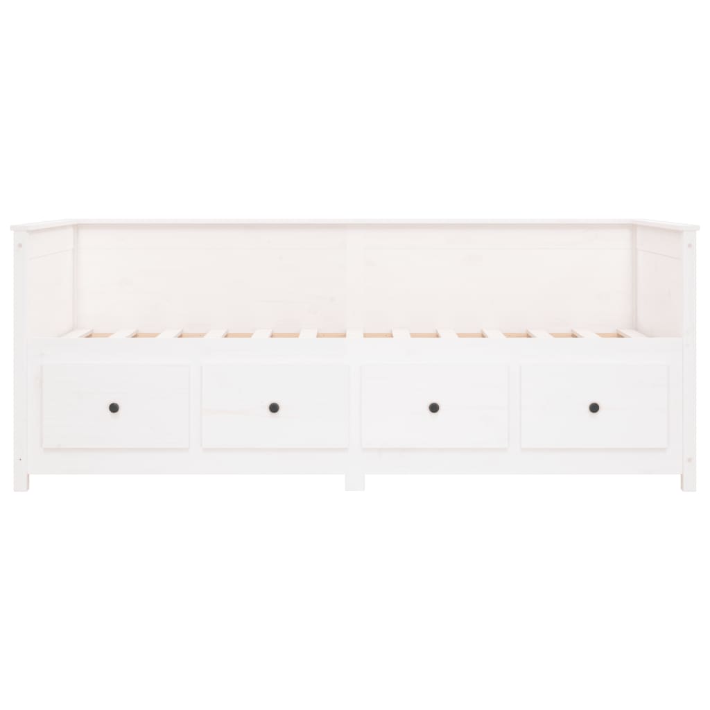 vidaXL Καναπές Κρεβάτι Χωρίς Στρώμα Λευκό 90x190 εκ. Μασίφ Ξύλο Πεύκου